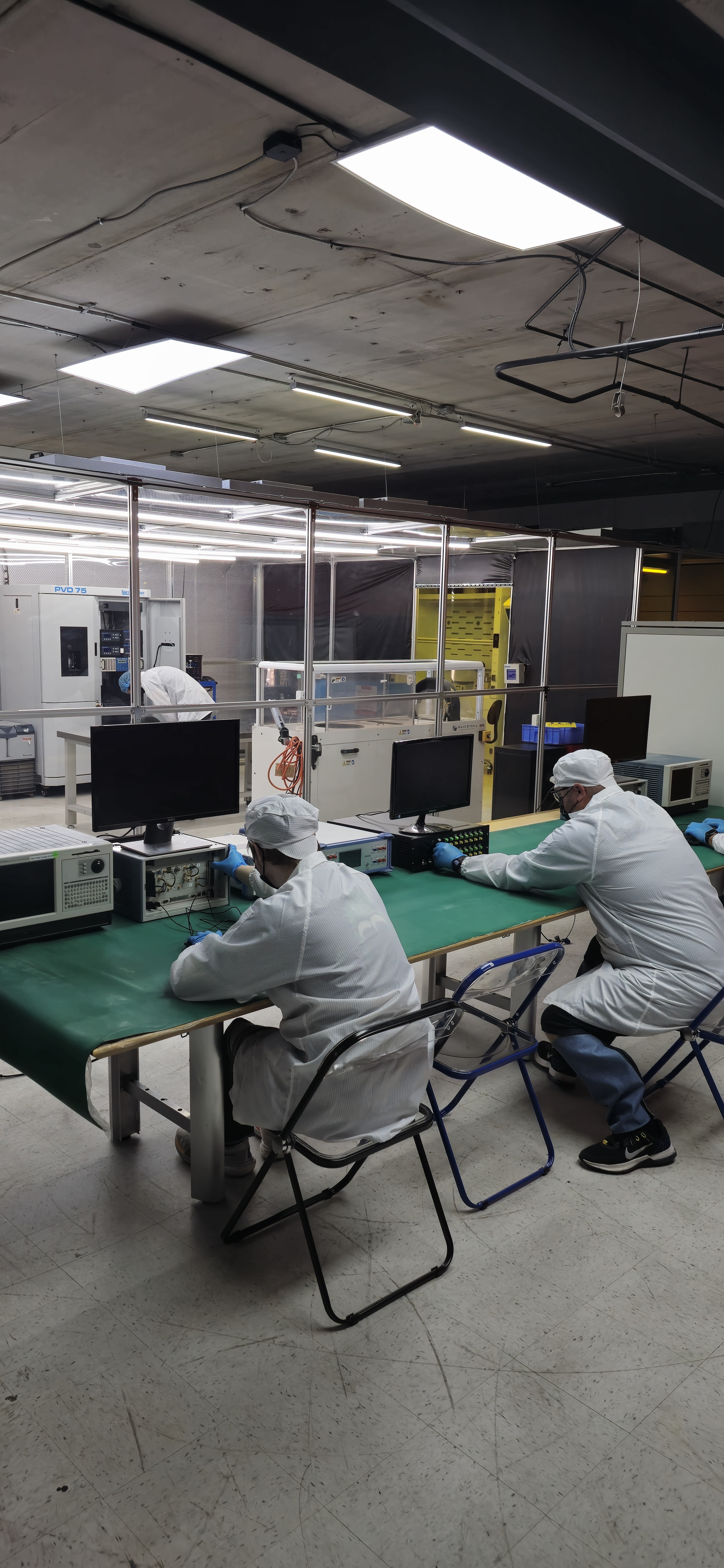 Lab workspace with test equipment