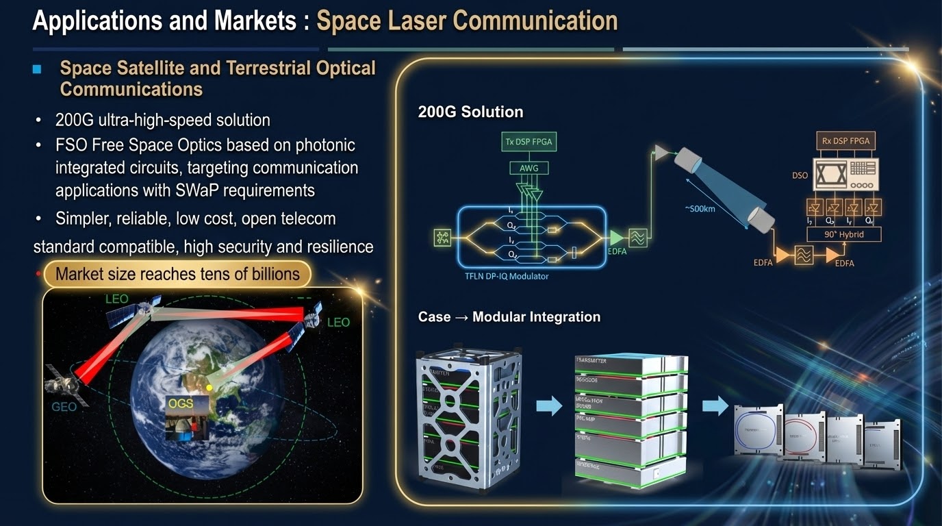 Space Laser Communication &mdash; 200G Solution Architecture