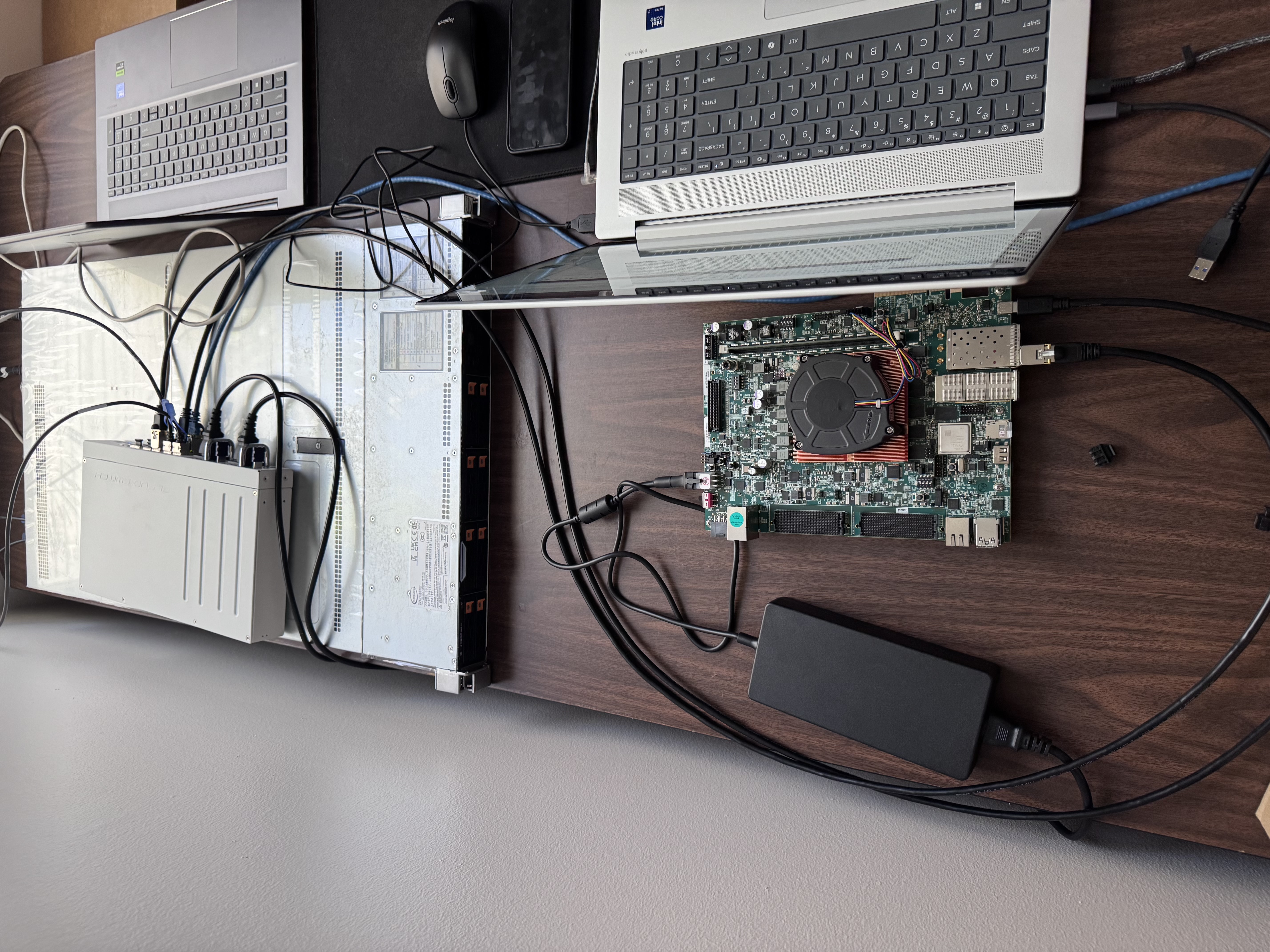 OCT FPGA/SBC Board and Rack Unit Test Setup