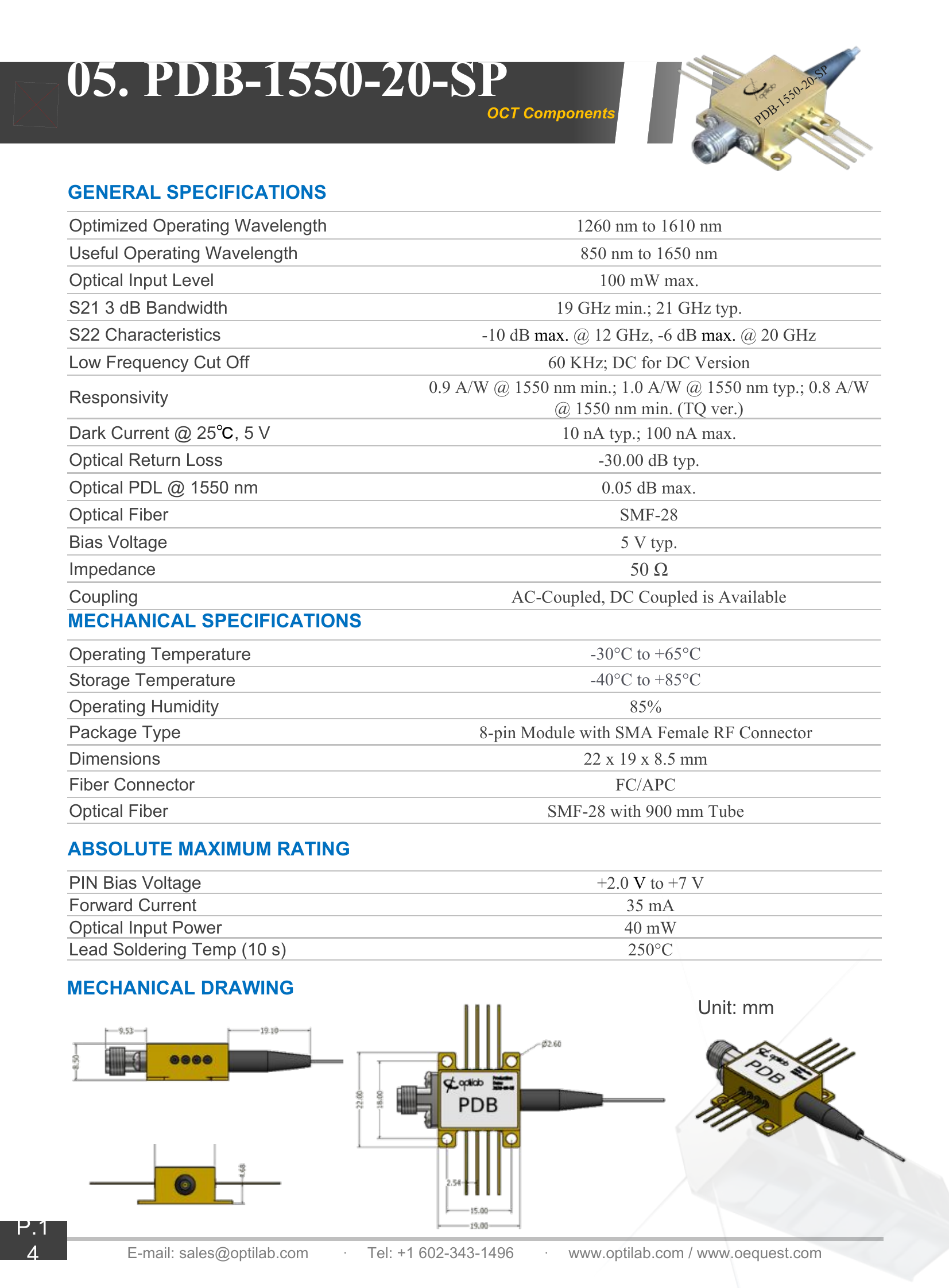 LTA-10-SP Lightwave Transmitter