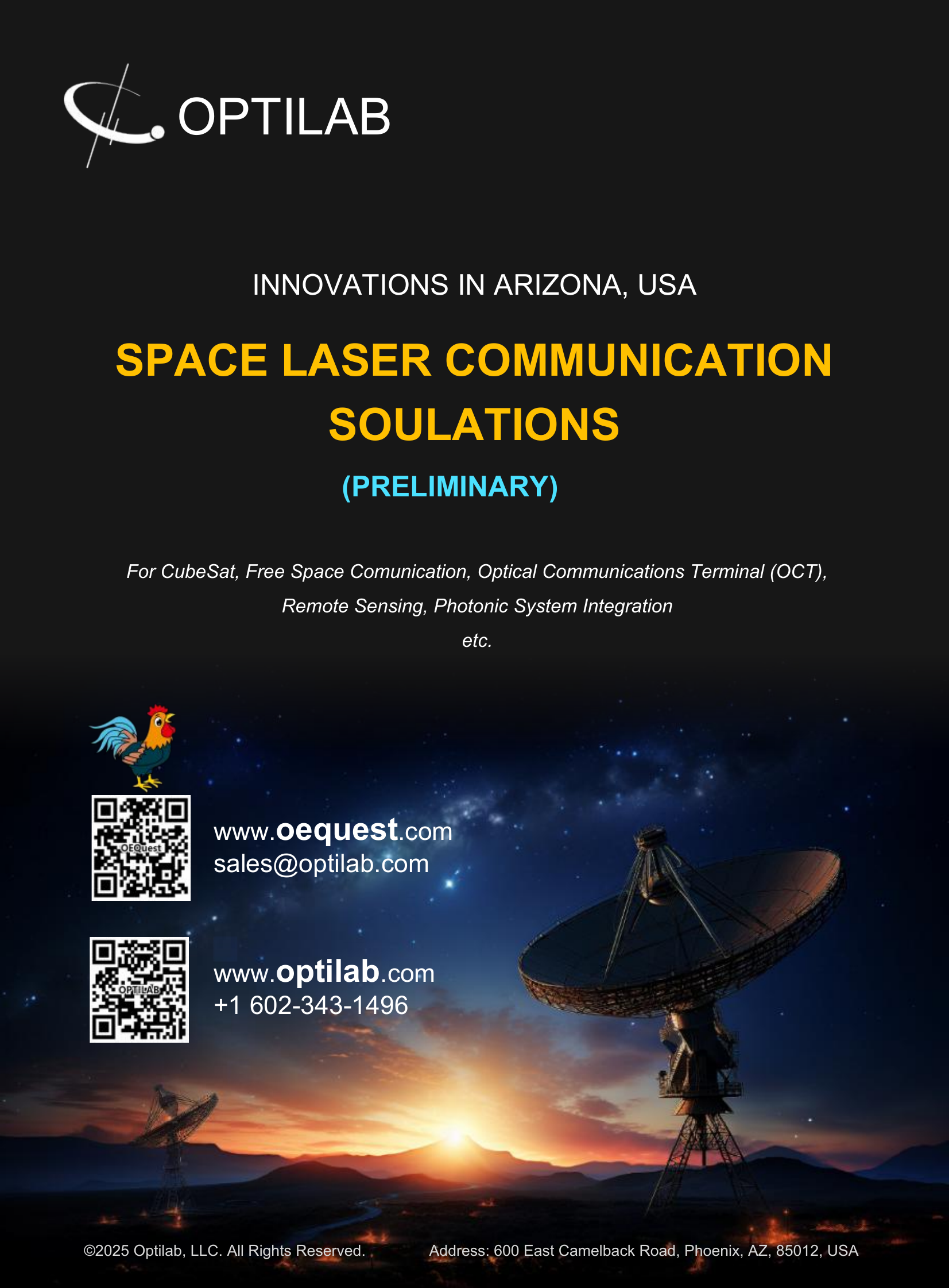 NantNova - CubeSat, FSO, OCT, Remote Sensing, Photonic System Integration